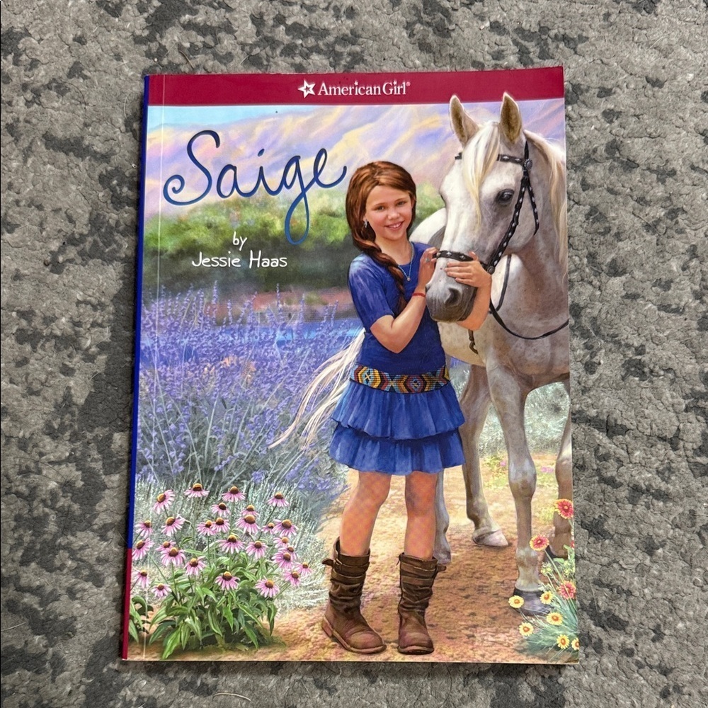 American Girl Saige Book with Blue and White Cover